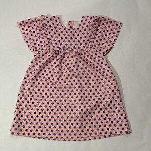 Zara Pink Dress with Blue Floral Pattern
